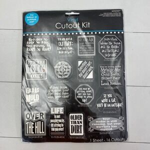 Amscan Over the Hill Vinyl Cutout Kit Unisex OS Funny Birthday Party Decorations